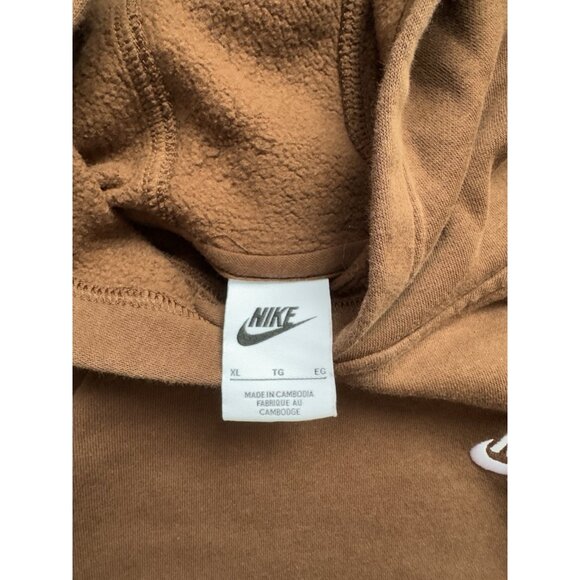 Rare Vintage Y2K Nike Swoosh Brown Hoodie Youth XL Kids Sports Streetwear - Picture 6 of 8